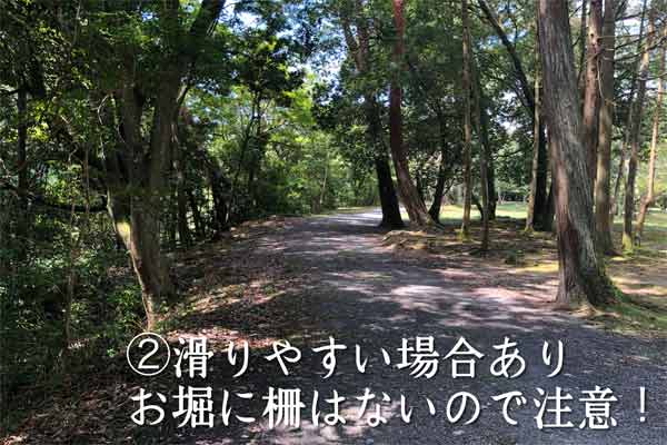 伊賀上野城高石垣へ向かう道